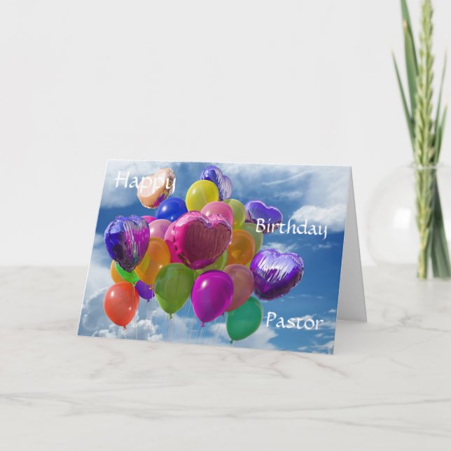 Happy Birthday Pastor Karte (Vorderseite)