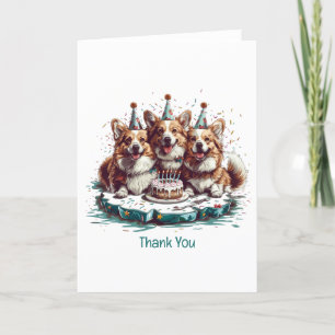 Happy Birthday Pembroke Welsh Corgi Hunde Dankeskarte