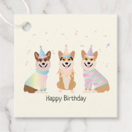 Happy Birthday Pembroke Welsh Corgi Hunde Geschenkanhänger