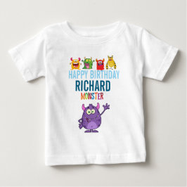 Happy Birthday Pen with FUN Monsters kids Baby T-shirt