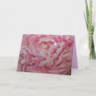Happy Birthday Peony Card Karte