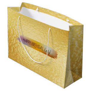 Happy Birthday Personalisiert angesagtes modernes  Große Geschenktüte