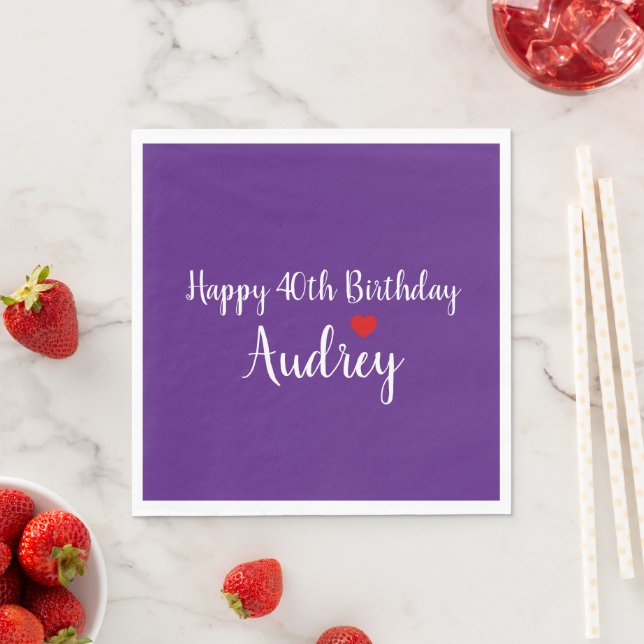 Happy Birthday Personalisiert Serviette (Beispiel)