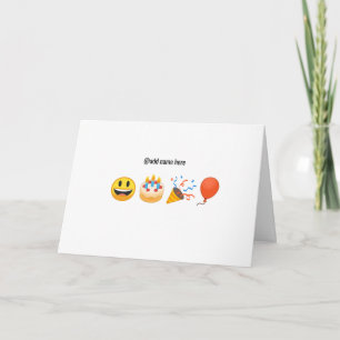 Happy Birthday Personalisierte Emoji-Karte Karte