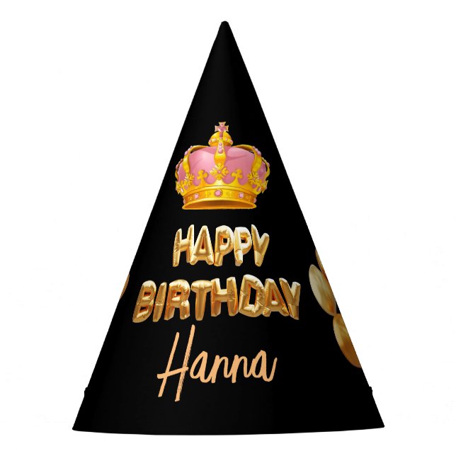 Happy Birthday Personalize Design Partyhütchen (Vorderseite)
