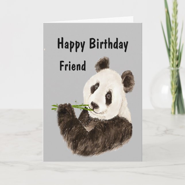 Happy Birthday Phantastisch Friend Funny Panda Bea Karte (Vorderseite)