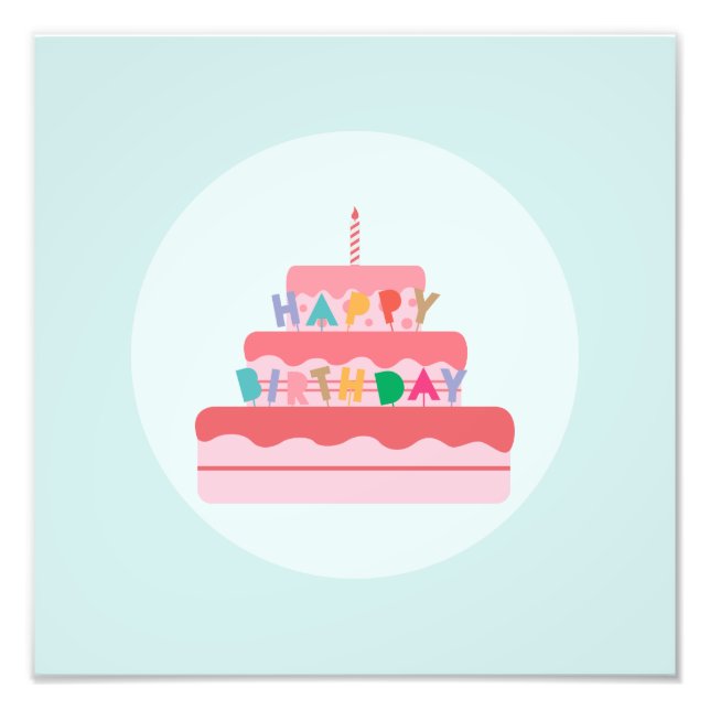 Happy Birthday Photo Print (Devant)
