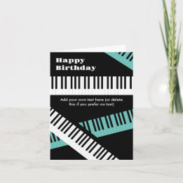 Happy Birthday Piano Keyboard Keys Modern Music Karte