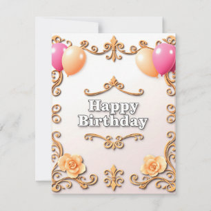 Happy Birthday Picture Frame Card Design