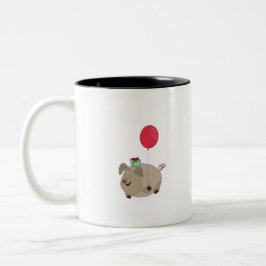 Happy Birthday Pig Zweifarbige Tasse