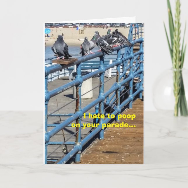 Happy Birthday Pigeons Card Karte (Vorderseite)