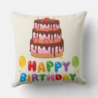 "Happy Birthday Pillows | Custom Birthday Pillow Kissen