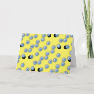 Happy Birthday Ping Pong Design Yellow Karte