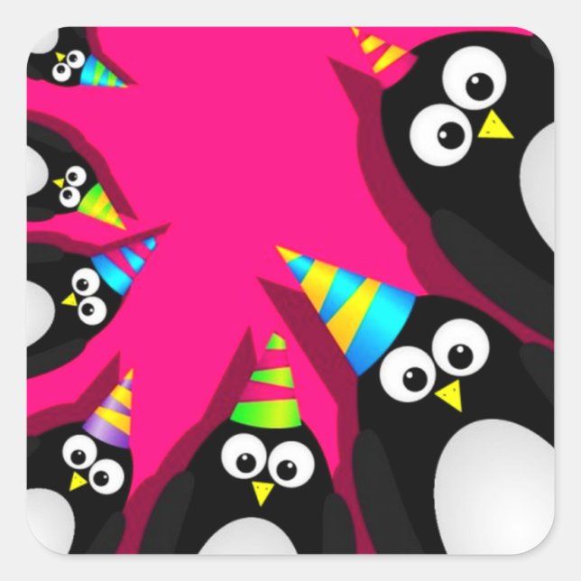 Happy Birthday Pinguins Sticker Pack (Vorderseite)
