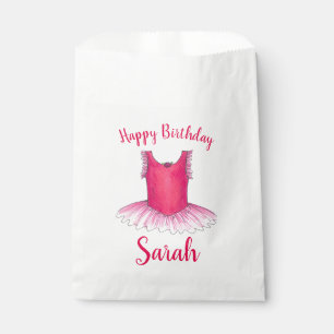 Happy Birthday Pink Ballet Dance Ballerina Tutu Geschenktütchen