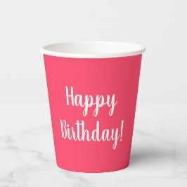 Happy Birthday Pink Geburtstagsparty Pappbecher