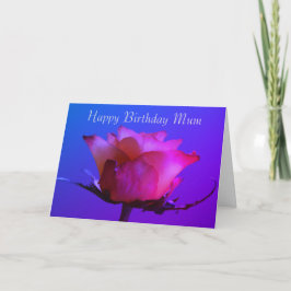 Happy Birthday Pink Rose Personalizable Card Karte