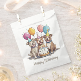 Happy Birthday Pit Bull Hunde Geschenktütchen