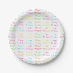 Happy Birthday Plate Pappteller