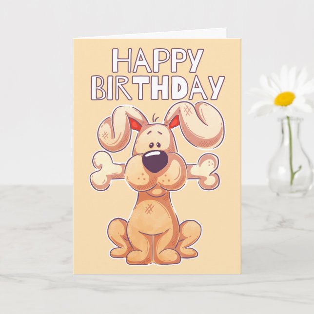 Happy Birthday Playful Puppy Dog Karte (Kleine Pflanze)