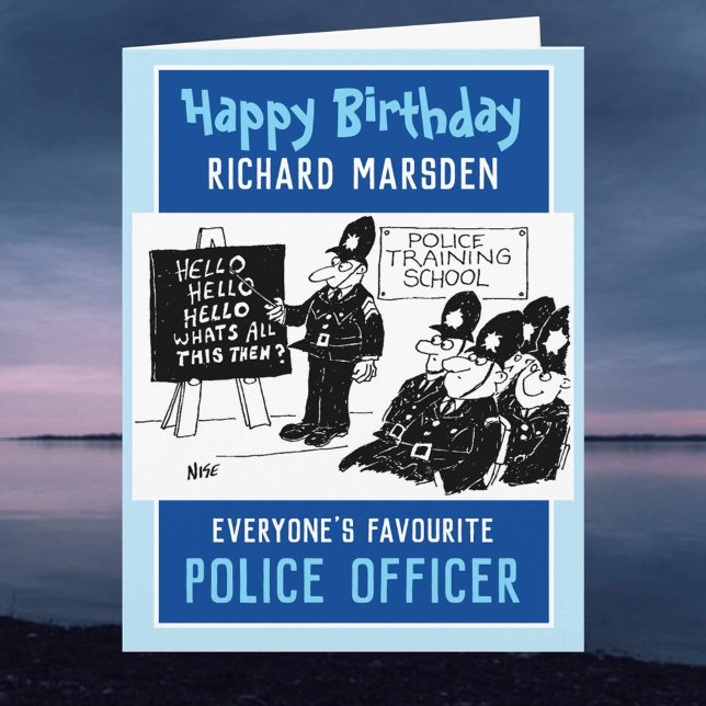 Happy Birthday Police Officer Card Karte (Von Creator hochgeladen)