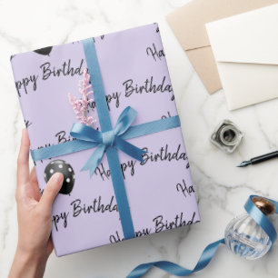 Happy Birthday Polka Dot Balloons Geschenkpapier