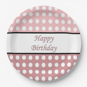 Happy Birthday Polka Dot Pappteller