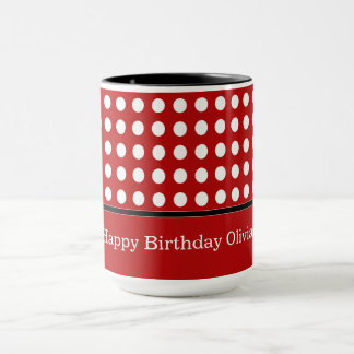 Happy Birthday Polka Dot Tasse