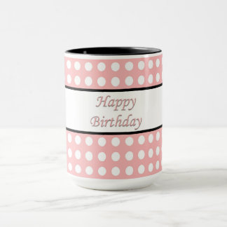 Happy Birthday Polka Dot Tasse