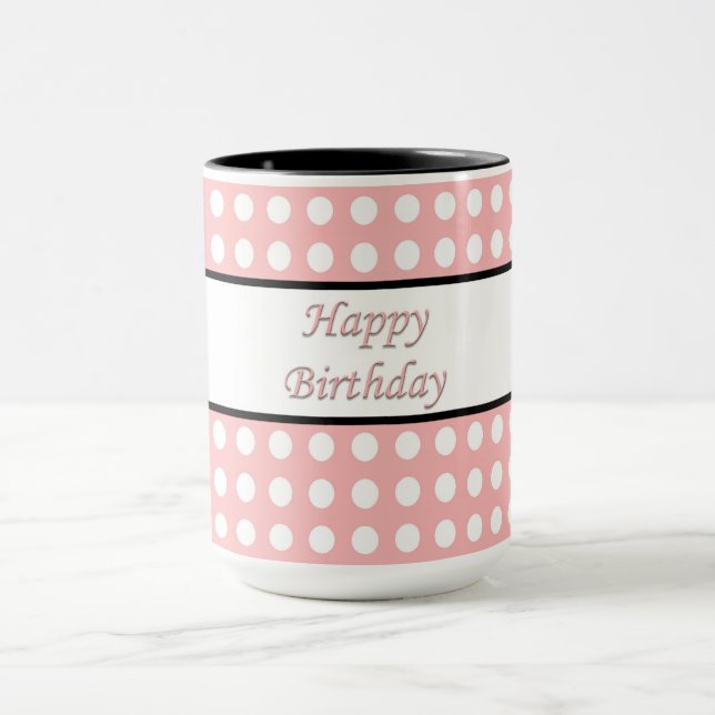 Happy Birthday Polka Dot Tasse (Zentrum)