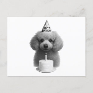 Happy Birthday Poodle Feiertagspostkarte