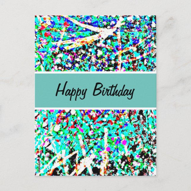 Happy Birthday Post Card Postkarte (Vorderseite)