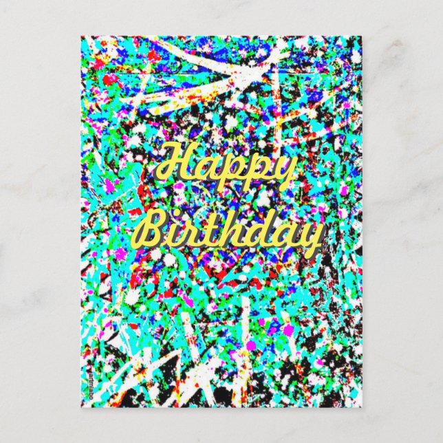 Happy Birthday Post Card Postkarte (Vorderseite)