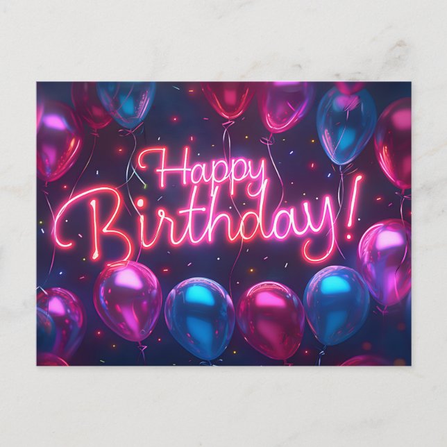 Happy Birthday Postcard Feiertagspostkarte (Vorderseite)