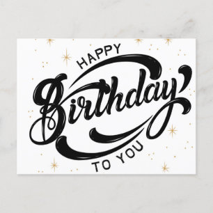 Happy Birthday Postcard Postkarte