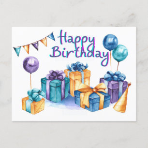 Happy Birthday Postcard Postkarte