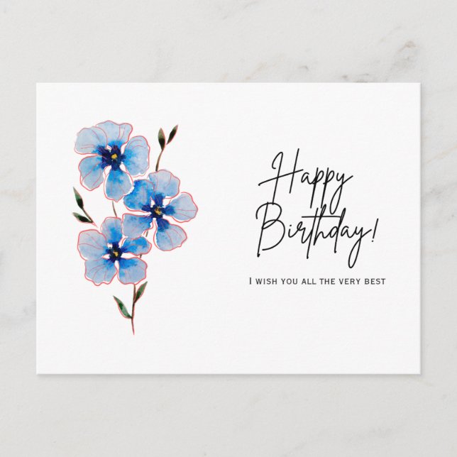 Happy Birthday Postcard Postkarte (Vorderseite)