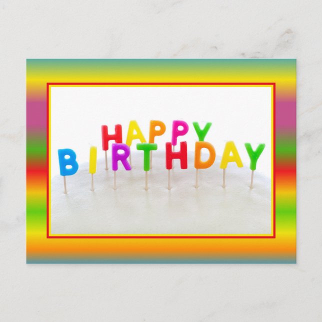 Happy Birthday Postcard Postkarte (Vorderseite)
