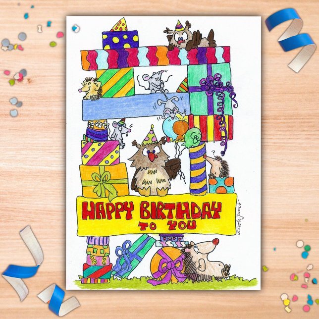 HAPPY BIRTHDAY Postcard von Nicole Janes Postkarte (Von Creator hochgeladen)
