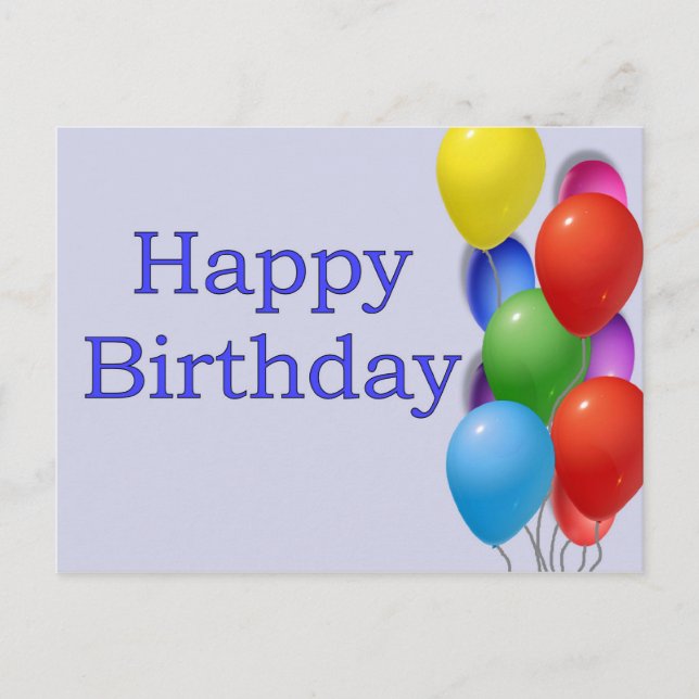 Happy Birthday Postkarte (Vorderseite)