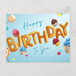 Happy Birthday Postkarte