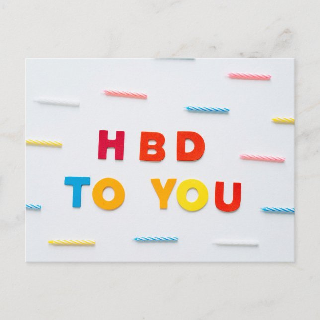 HAPPY BIRTHDAY POSTKARTE (Vorderseite)