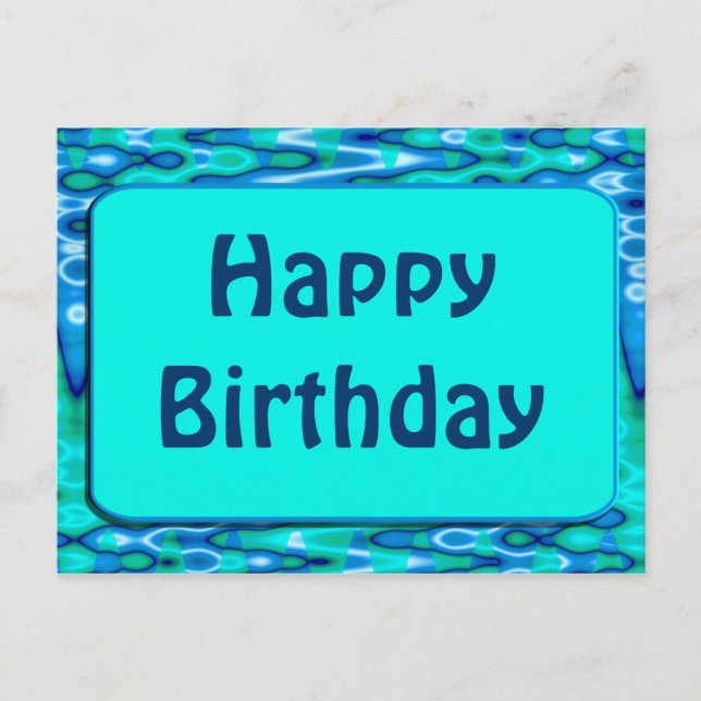 Happy Birthday Postkarte (Vorderseite)