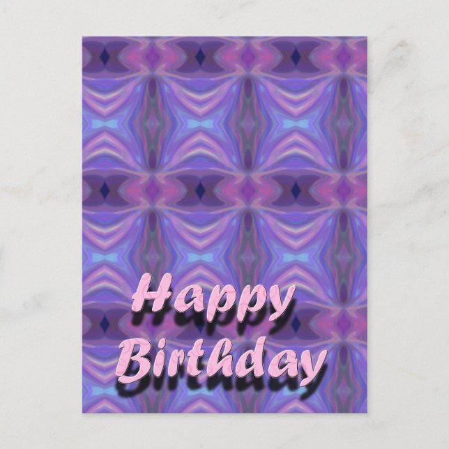 Happy Birthday Postkarte (Vorderseite)