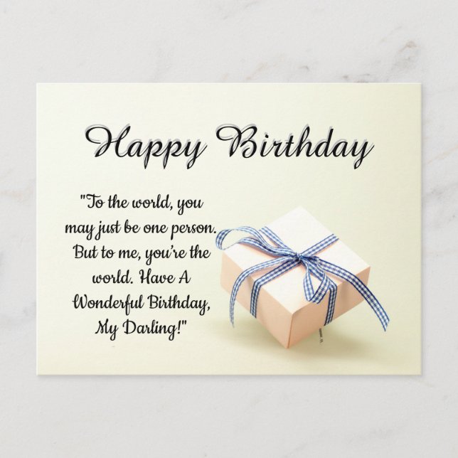 Happy Birthday Postkarte (Vorderseite)