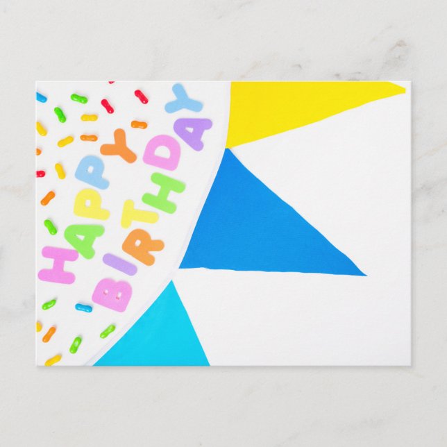 HAPPY BIRTHDAY POSTKARTE (Vorderseite)