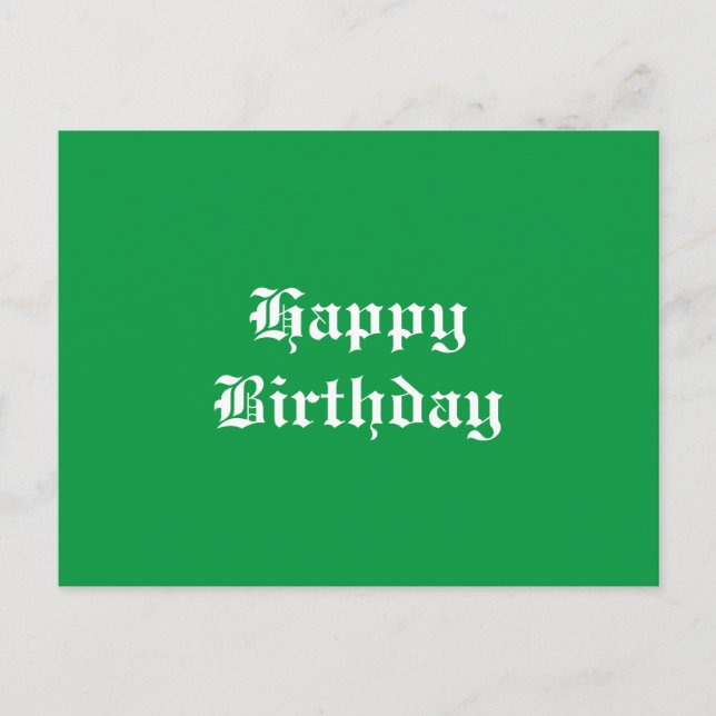 Happy Birthday Postkarte (Vorderseite)