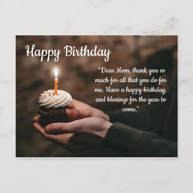 Happy Birthday Postkarte (Vorderseite)