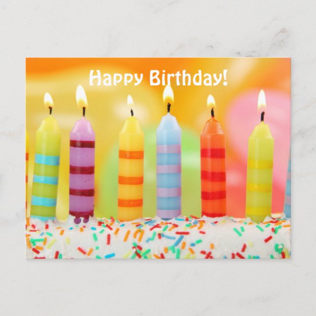 Happy Birthday Postkarte (Vorderseite)