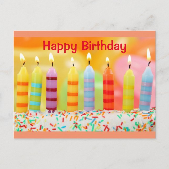 Happy Birthday Postkarte (Vorderseite)